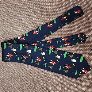 Cape Code Silk Christmas Neck Tie - Sanata Golf Snowman ⛄️